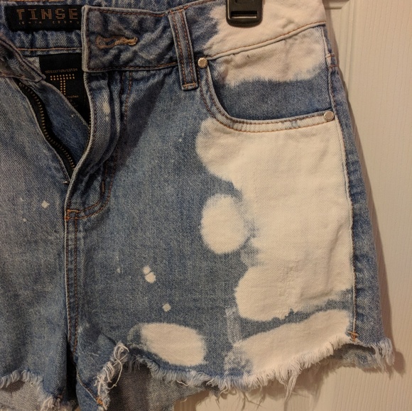 Tinsel Shorts Tinsel Denim Shorts Distressed White Spots Poshmark